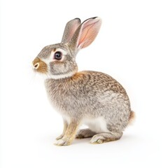 Fototapeta premium Rabbit isolated on white background for marketing campaigns