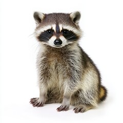 Fototapeta premium Raccoon isolated on white background for marketing campaigns