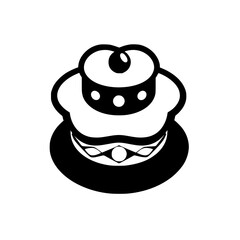 Monochromatic Cultural Hat Symbol: A Minimalist Graphic Design.  Perfect for cultural and religious themed projects, adding a touch of elegance and modern simplicity.