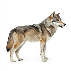 Fototapeta premium Tundra Wolf in Isolation on White Background for Marketing and Advertising