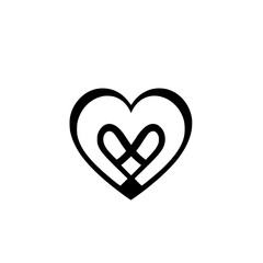 Intertwined Hearts: A Symbol of Eternal Love and Unity.  A captivating graphic design featuring a heart-shaped infinity symbol, representing endless love and commitment.