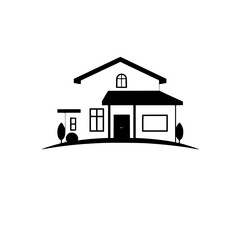 Modern House Exterior Design: A Dream Home Illustration - Simple, Minimalist Home Vector Graphic