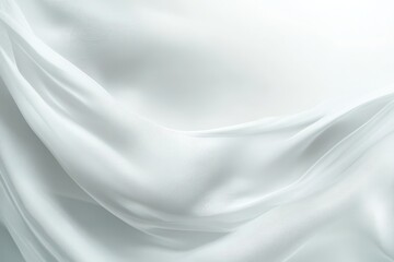 Obraz premium Elegant pearl gray and white fabric flowing drapery textile showcase soft lighting artistic presentation