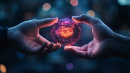 Glowing Holographic Coin Exchange Futuristic Digital Currency in Soft Pastel Cityscape - Tech-Driven Finance Solutions for Global Trade and Innovation