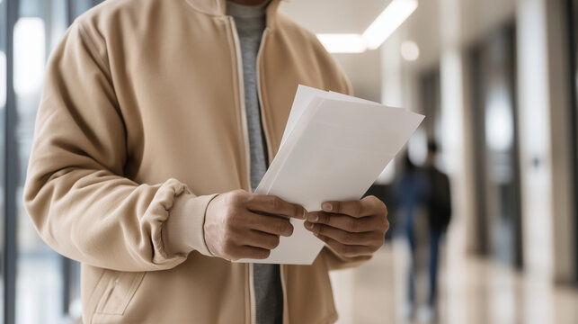 Person Awaiting Immigration Approval Holding Important Documents