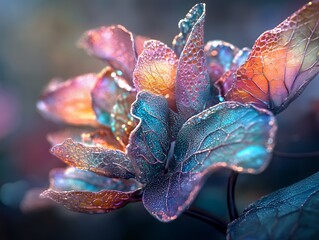 魔法の光が咲き誇る幻想的な夜の庭園 Enchanted Night Garden with Magical Glowing Flowers