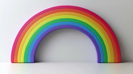 Vibrant Rainbow Arch: Colorful Background, Graphic Design, Pride, Joy, and Happiness