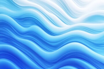 Fototapeta premium Flowing waves of vibrant blue and white patterns abstract art digital design serene environment top view