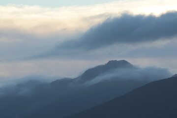 clouds over the mountains