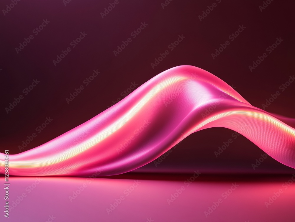 Poster neon digital wave futuristic vr motion over vibrant surface for tech industry innovation and immersi