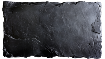 Black slate board with transparent background creating rustic charm