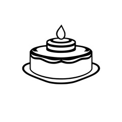 Birthday Cake with Candle: A Sweet Celebration Image. Perfect for blogs, websites, and social media. Delicious and joyful image of a birthday cake.