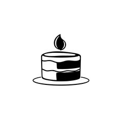 A delightful image of a birthday cake with a single lit candle, symbolizing celebration, wishes, and the sweetness of life's moments. Perfect for adding a touch of festive cheer to your designs.