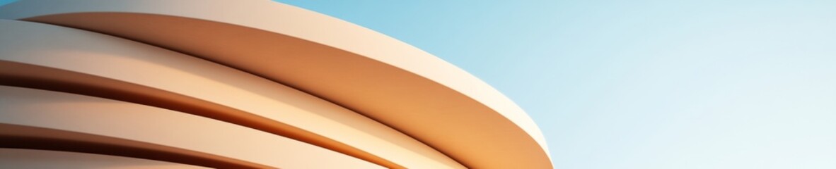 Obraz premium Architectural Innovation Futuristic Curved Structures in Golden Hue - Premium Design Aesthetics for Real Estate Marketing and Urban Development Vision