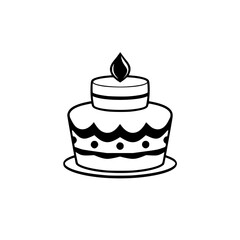 A delightful two-layered cake, adorned with a candle, perfect for birthdays or special celebrations. This image evokes feelings of joy and festivity.