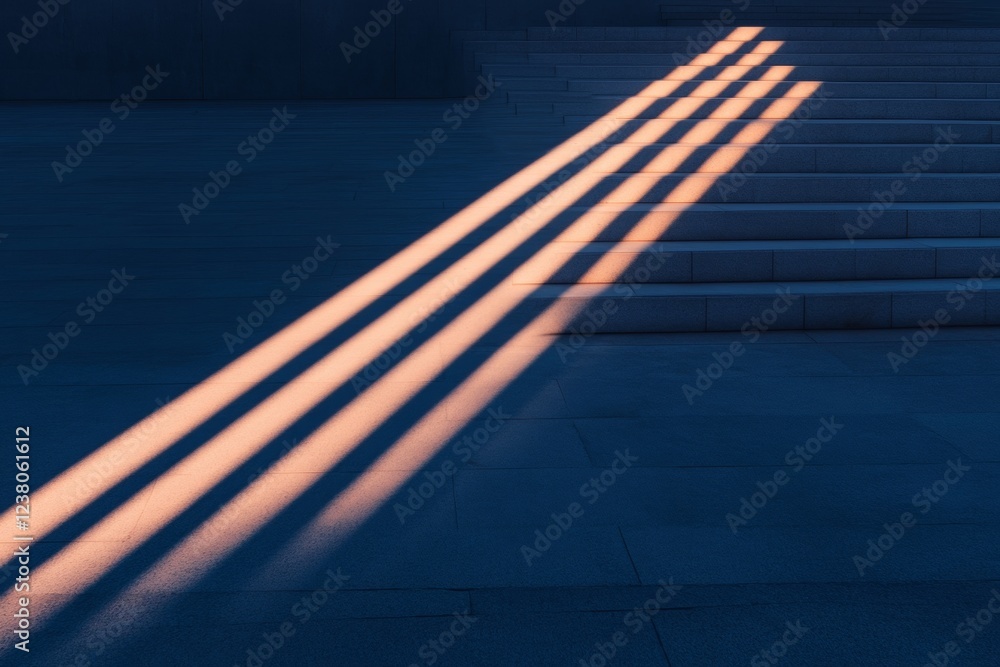 Aufkleber contemporary solar array field at dawn industrial-scale modular panels in concrete setting eco-frien
