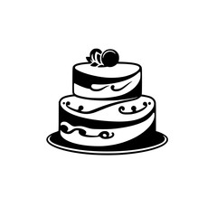 Elegant Two-Tier Cake: A Delicious Dessert for Any Occasion. Perfect for weddings, birthdays, or any celebration. Indulge in sweetness!