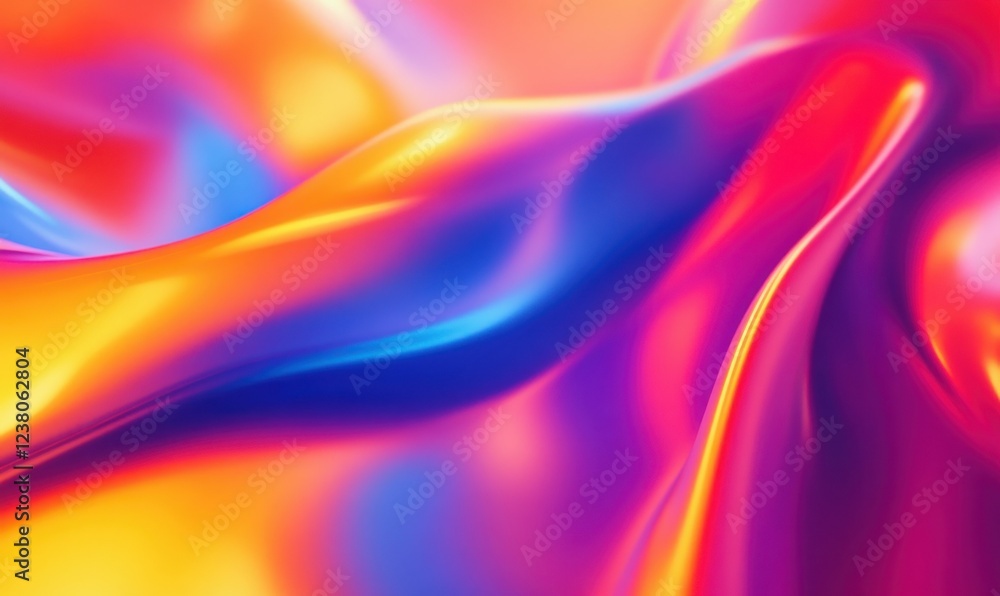 Poster abstract rainbow swirl of glowing colors blending seamlessly in a dynamic and vibrant design.