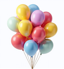 Colorful 3D Balloons on String, Fun and Festive Party Decor for Kids

