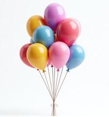 Colorful 3D Balloons on String, Fun and Festive Party Decor for Kids
