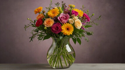 Fototapeta premium Fresh Flower Bouquet Display
