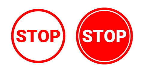 red circle stop symbol sign