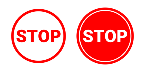 red circle stop symbol sign