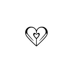 Heart Symbol: Simple, Minimalist Love Icon Design. Perfect for Valentine's Day, Wedding, or Romantic Projects. Clean and Elegant Vector Graphic.