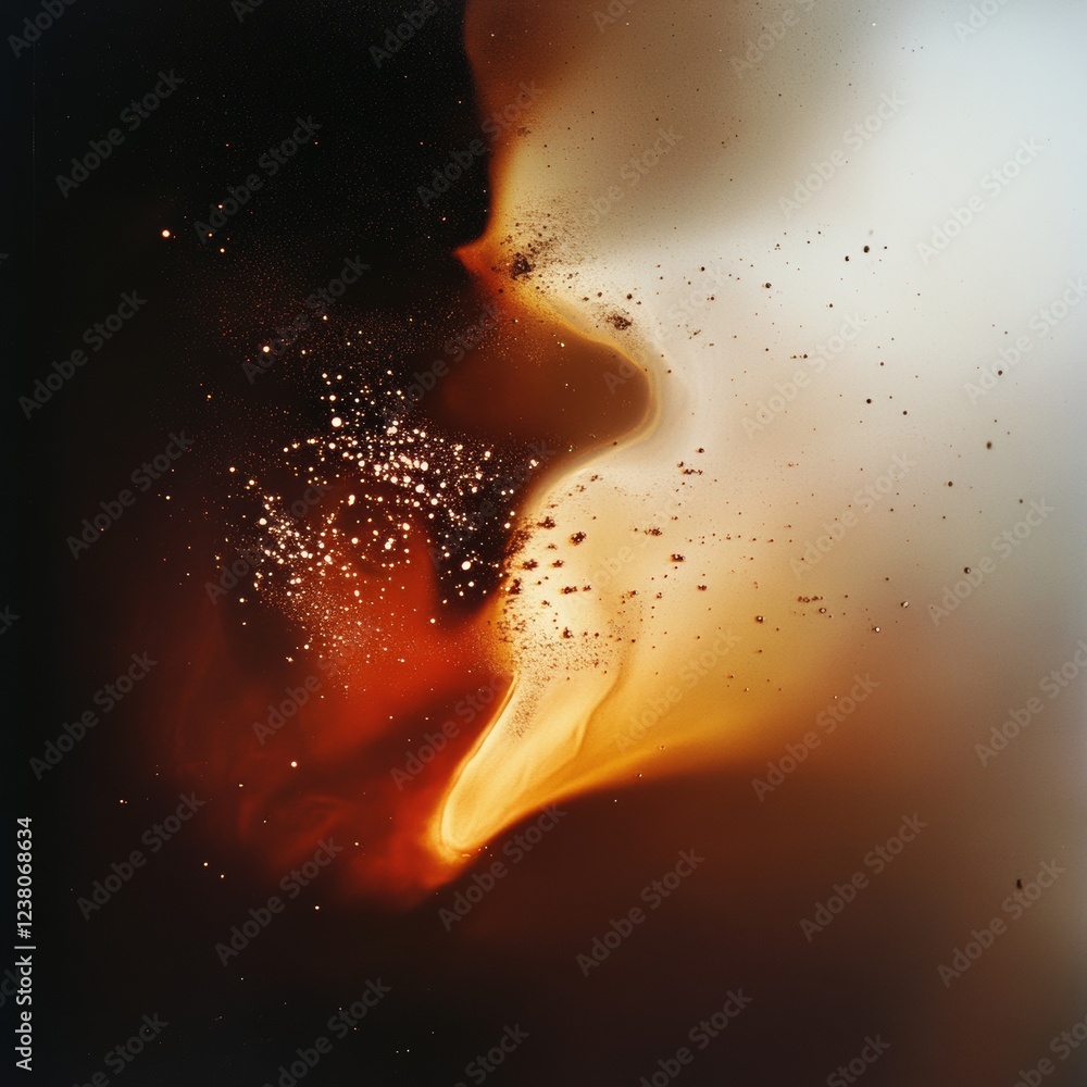 Aufkleber ethereal nebula and star cluster visualization abstract cosmic dust in digital space art for educati