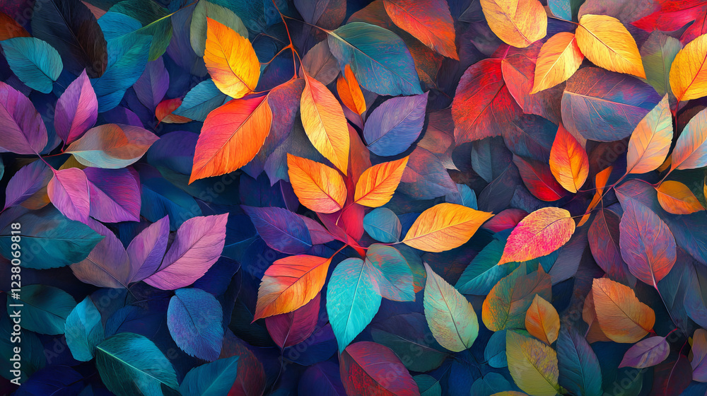 Poster autumn colorful leaves background. jpeg version also available in gallery