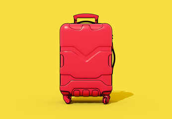 Plastic Travel Luggage Suitcase Cartoon
