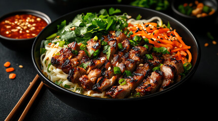 Vietnamese Bun Thit Nuong grilled pork
