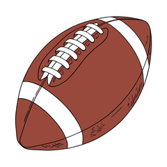 Sports ball for playing American football icon. Team sports. Active lifestyle. vector