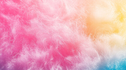 Fototapeta premium A gradient background blending fuzzy pink, blue, and yellow hues.