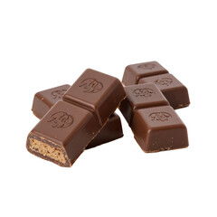 Delicious chocolate bars, rich cocoa flavor, perfect for sharing or enjoying alone, great for dessert or snacks. Isolated on white background or PNG