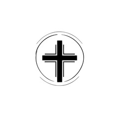 Modern Minimalist Cross Design: A Simple Christian Religious Symbol