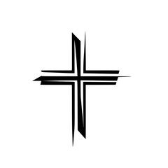 Abstract Cross: A Modern Minimalist Christian Religious Symbol Design