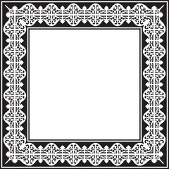 Vintage ornamental frame and border design with ethnic pattern.