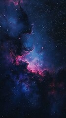 Fototapeta premium Cosmic Nebulae Awash in Ethereal Blues and Pinks, Glimmering Stars and Celestial Dust Create a Mystical Space Scene, Perfect for Astrophotography Digital Art Wallpaper