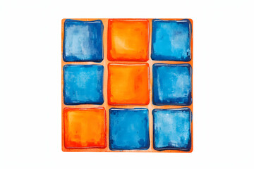 color palette isolated on white