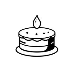 Scrumptious Birthday Cake with Candle: A Delicious Celebration Treat. Perfect for parties and special occasions, this image evokes feelings of joy and sweetness.