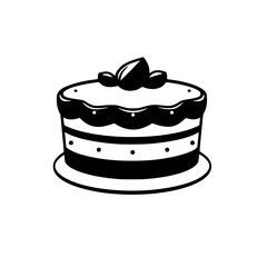 A delectable cake, perfect for birthdays, weddings, or any celebration. This image showcases a rich, layered cake adorned with delightful toppings, capturing the essence of sweetness and joy.
