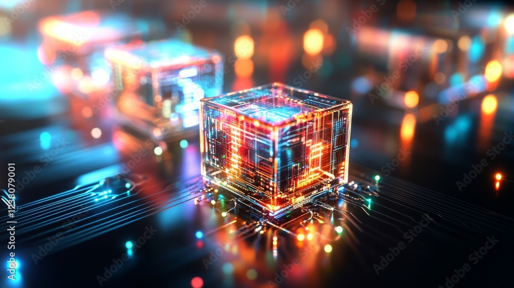 Aufkleber exploring advanced ai technology and digital circuit designs in stunning 4k resolution