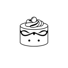 A delectable cake, creamy swirls and a sweet treat. Perfect for birthdays or any special occasion. Indulge in this delicious dessert!