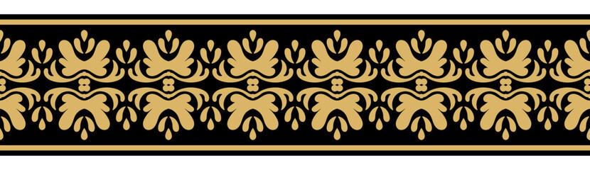 Vintage ornamental border design with ethnic pattern.