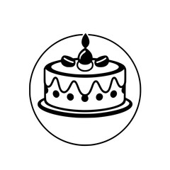 Delicious Birthday Cake with Icing and Candle: Perfect for Celebrations