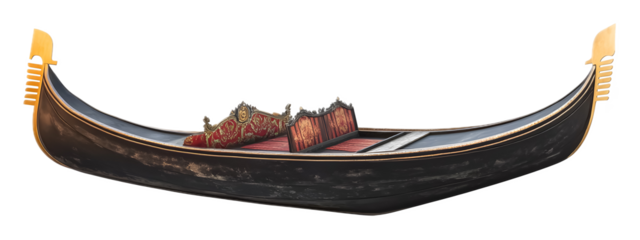 Gondola ride on a transparent background. isolated background.