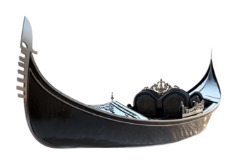 Gondola ride on a transparent background. isolated background.