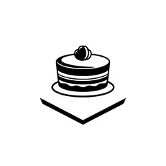 A delectable layered cake, adorned with hearts, sits on a plate, perfect for birthdays, celebrations, or any sweet occasion. Indulge in its deliciousness!