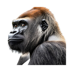 Obraz premium Gorilla on a transparent background. isolated background.